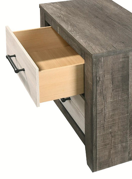 Crown Mark Furniture Rhett 2 Drawer Nightstand in Gray -  Chapter 11 Furniture (Lewiston, Maine)