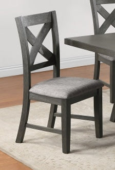 Crown Mark Furniture Rufus Side Chair in Dark Gray (Set of 2) -  Chapter 11 Furniture (Lewiston, Maine)