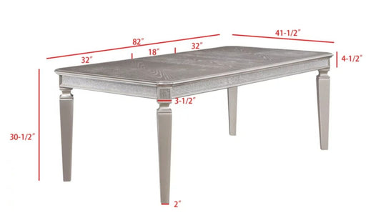 Crown Mark Klina Glam Dining Table in Light Gray -  Chapter 11 Furniture (Lewiston, Maine)