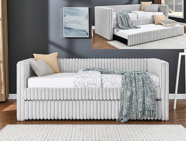 HAILEY DAYBED ARM(L&R) LIGHT GREY -  Chapter 11 Furniture (Lewiston, Maine)