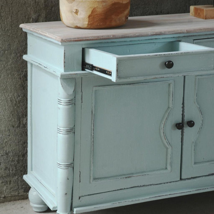 Sunset Trading Cottage Buffet Cabinet | Sky Blue/Natural Limewash Solid Wood | Fully Assembled Sideboard -  Chapter 11 Furniture (Lewiston, Maine)