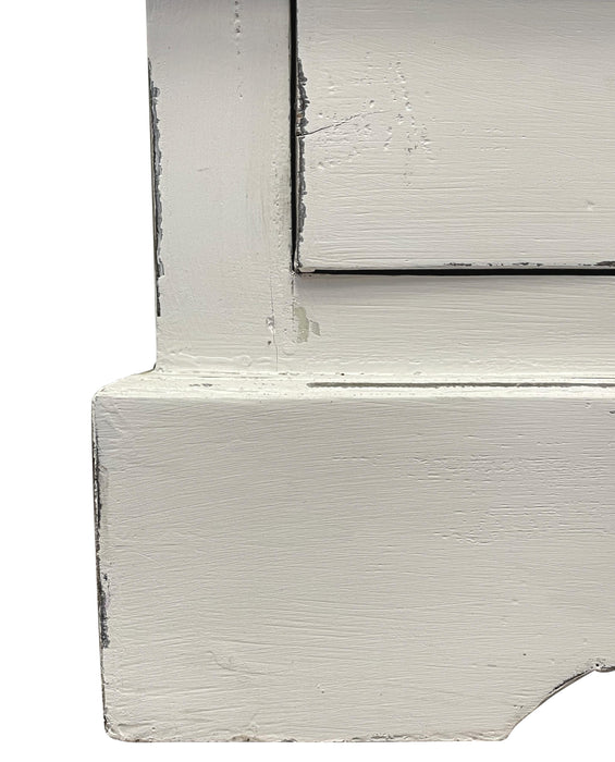 Sunset Trading Cottage Narrow Bookcase | Distressed White/Raftwood Brown Solid Wood | Fully Assembled Tall Shelf Cabinet