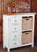 Sunset Trading Cottage Basket Cabinet | Distressed White/Savage Brown Solid Wood | Fully Assembled Sideboard -  Chapter 11 Furniture (Lewiston, Maine)