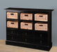 Sunset Trading Cottage Six Basket Cabinet | Distressed Black Solid Wood | Fully Assembled Sideboard -  Chapter 11 Furniture (Lewiston, Maine)