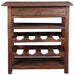 Sunset Trading Cottage Wine Server with Drawer | Raftwood Brown Solid Wood | Fully Assembled Sideboard -  Chapter 11 Furniture (Lewiston, Maine)