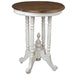 Sunset Trading Cottage Round Accent End Table | Distressed White/Raftwood Brown Solid Wood | Fully Assembled -  Chapter 11 Furniture (Lewiston, Maine)