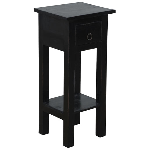 Sunset Trading Cottage Narrow Side End Table | Distressed Black Solid Wood | Fully Assembled Small Nightstand -  Chapter 11 Furniture (Lewiston, Maine)