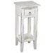 Sunset Trading Cottage Narrow Side End Table | Distressed White Solid Wood | Fully Assembled Small Nightstand -  Chapter 11 Furniture (Lewiston, Maine)