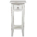 Sunset Trading Cottage Narrow Side End Table | Distressed White Solid Wood | Fully Assembled Small Nightstand -  Chapter 11 Furniture (Lewiston, Maine)