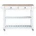 Sunset Trading Cottage Kitchen Island with Casters | White/Natural Top | Kitchen Cart Solid Wood | Fully Assembled Sideboard -  Chapter 11 Furniture (Lewiston, Maine)
