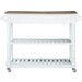 Sunset Trading Cottage Kitchen Island with Casters | White/Natural Top | Kitchen Cart Solid Wood | Fully Assembled Sideboard -  Chapter 11 Furniture (Lewiston, Maine)