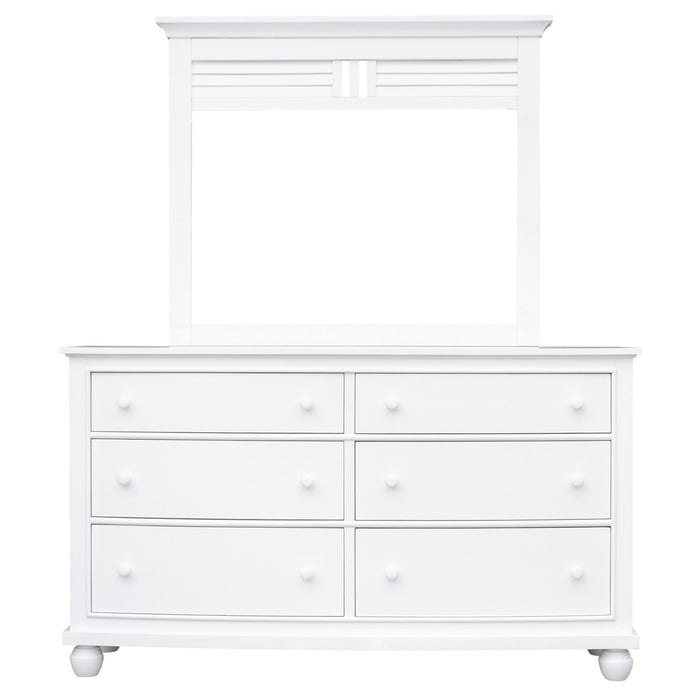 Sunset Trading White Shutter Wood 5 Piece King Bedroom Set