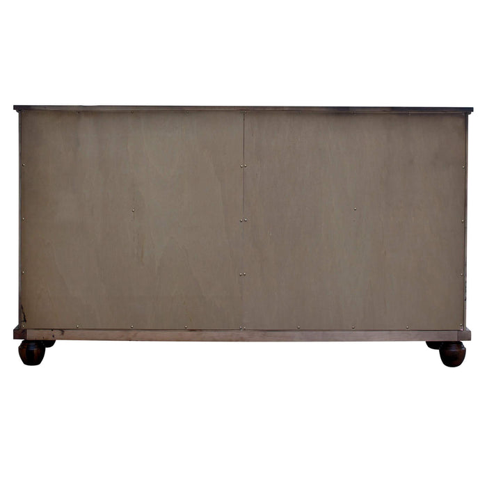 Sunset Trading Bahama Shutter Wood 6 Drawer Double Dresser | Tropical Walnut Brown