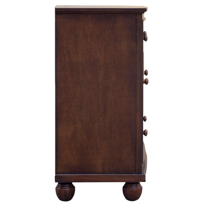 Sunset Trading Bahama Shutter Wood 6 Drawer Double Dresser | Tropical Walnut Brown