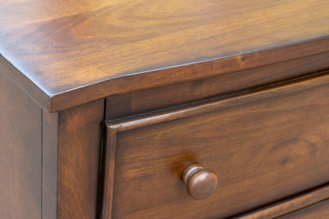 Sunset Trading Bahama Shutter Wood 6 Drawer Double Dresser with Mirror | Tropical Walnut Brown