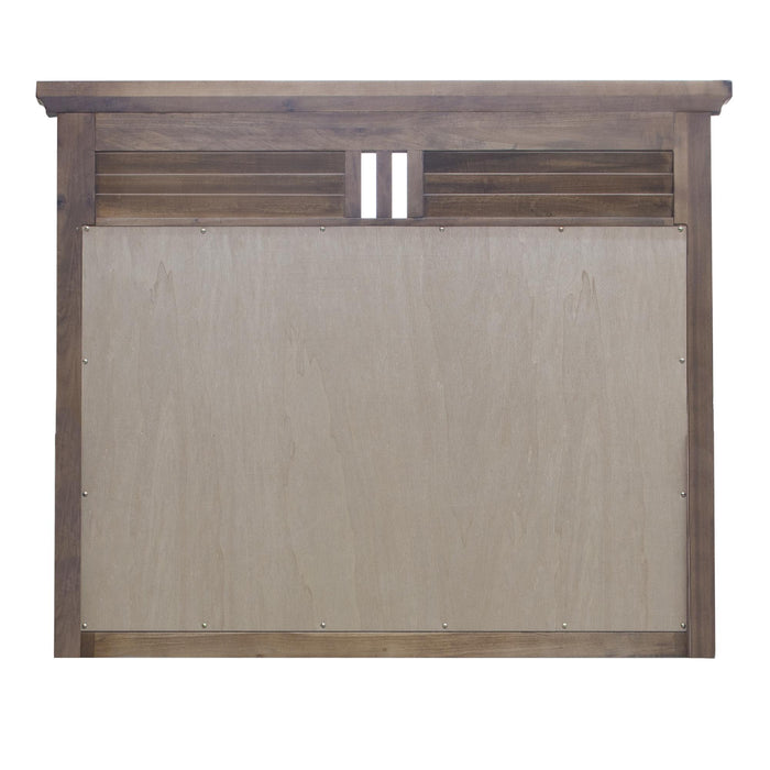 Sunset Trading Bahama Shutter Wood Mirror | Tropical Walnut Brown