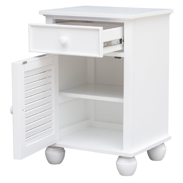 Sunset Trading White Shutter Wood 5 Piece King Bedroom Set