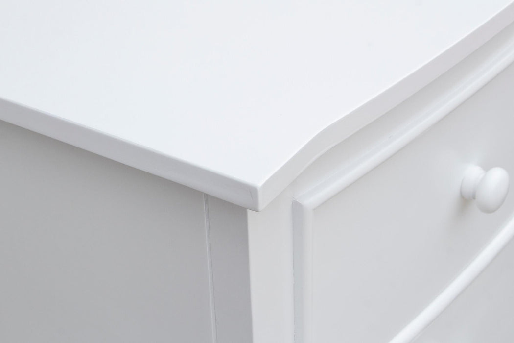 Sunset Trading White Shutter Wood 6 Drawer Chest