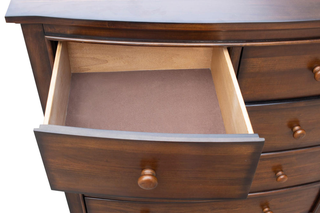 Sunset Trading Bahama Shutter Wood 6 Drawer Chest | Tropical Walnut Brown