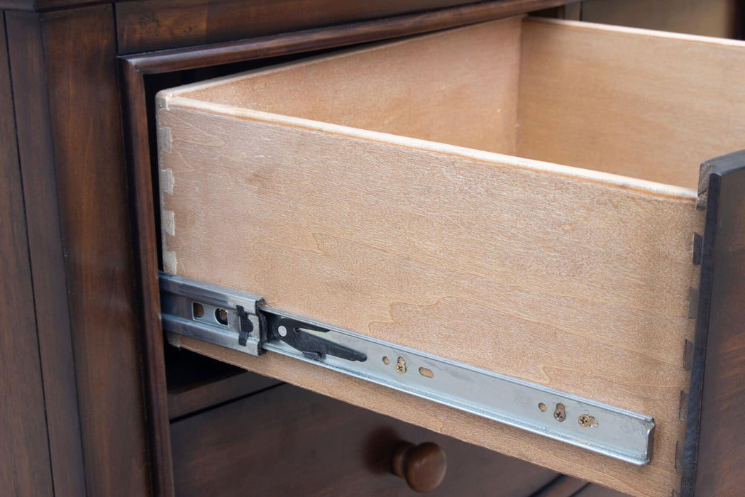 Sunset Trading Bahama Shutter Wood 6 Drawer Chest | Tropical Walnut Brown