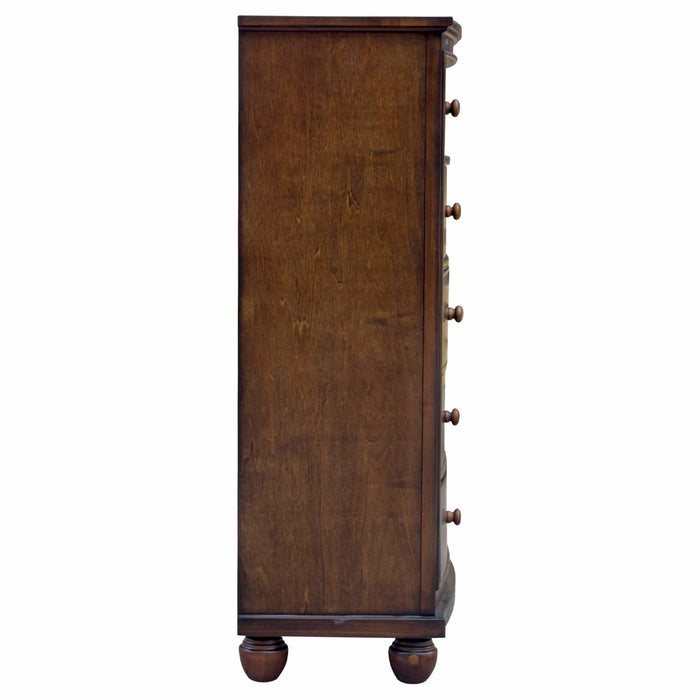 Sunset Trading Bahama Shutter Wood 6 Drawer Chest | Tropical Walnut Brown