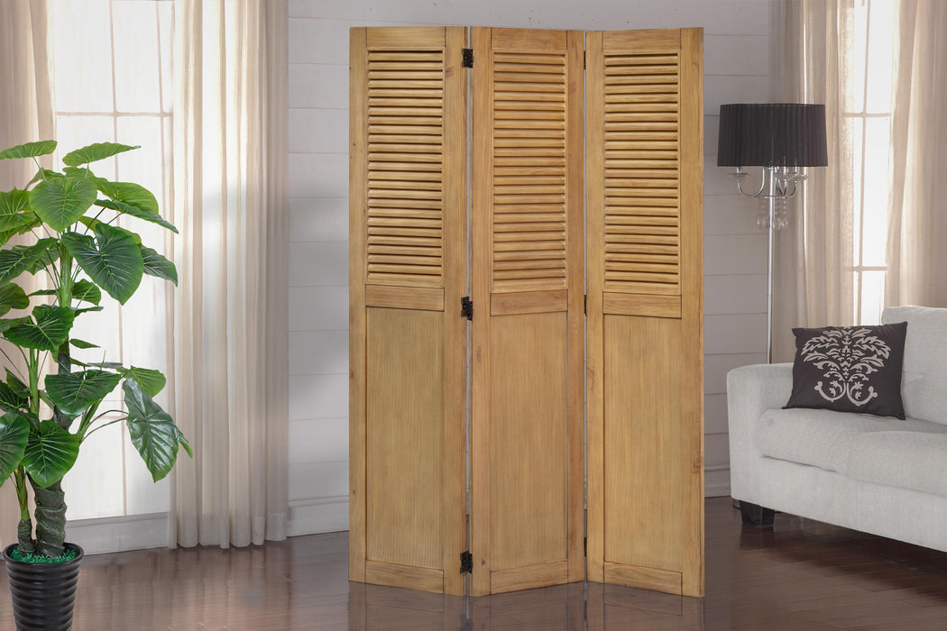 Sunset Trading Vintage Casual Wood Room Divider | Fully Assembled | Distressed Natural Maple Acacia | Solid Wood