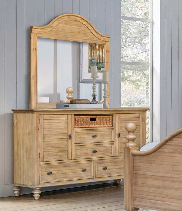 Sunset Trading Vintage Casual Dresser | Distressed Natural Maple Acacia | Solid Wood