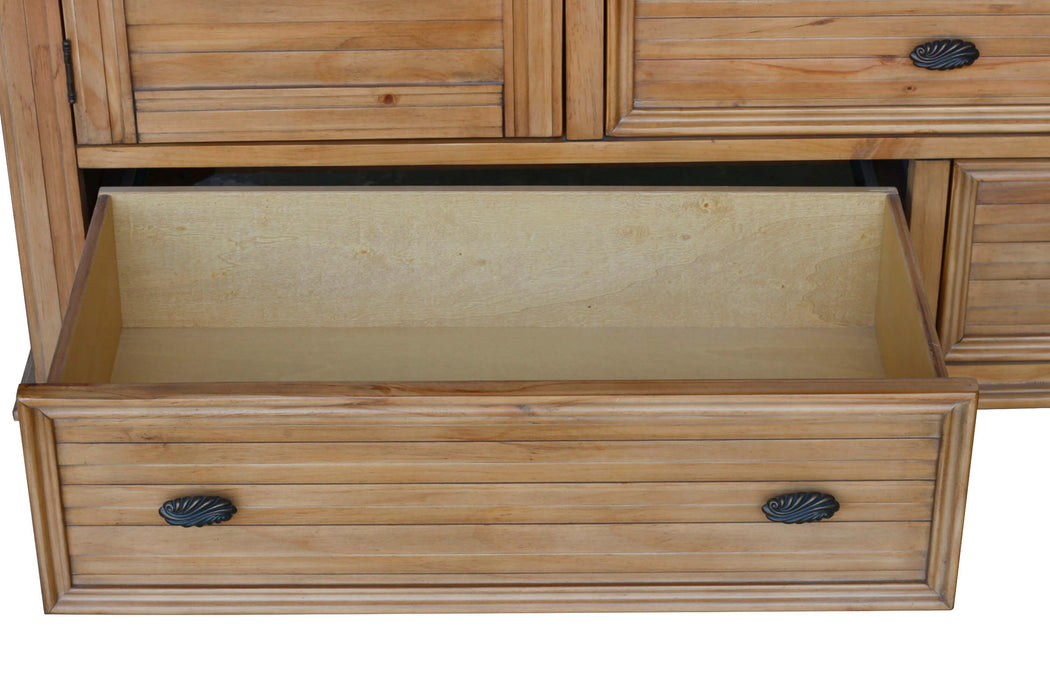 Sunset Trading Vintage Casual Dresser | Distressed Natural Maple Acacia | Solid Wood