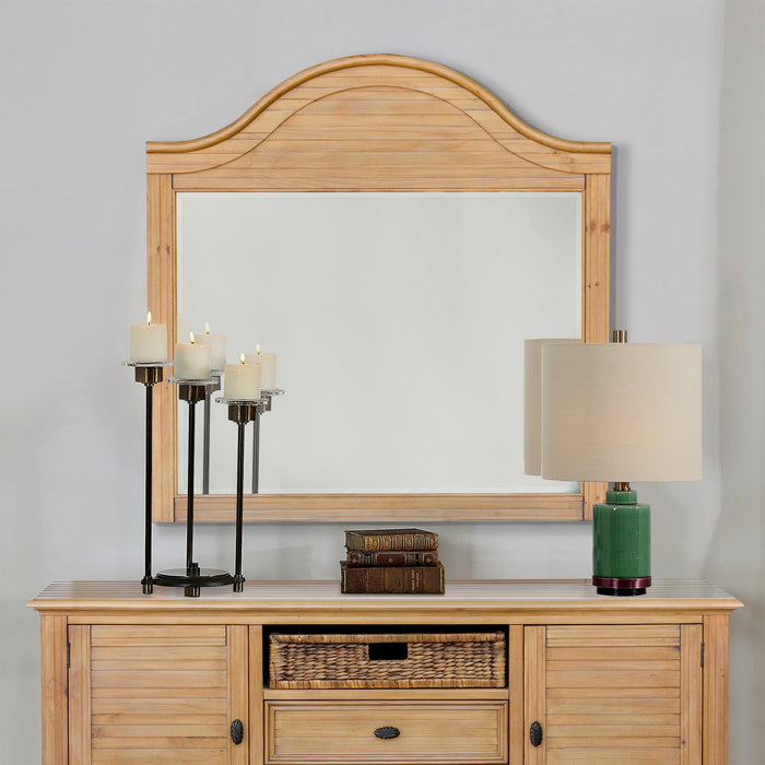 Sunset Trading Vintage Casual Mirror | Distressed Natural Maple Acacia | Solid Wood