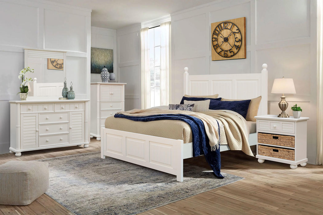 Sunset Trading Ice Cream at the Beach 5 Piece Queen Bedroom Set | Bed Dresser Mirror Storage Chest Nightstand