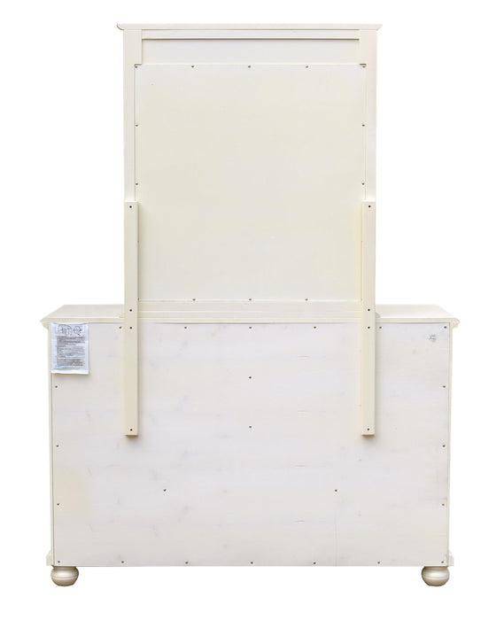 Sunset Trading Ice Cream at the Beach 5 Piece Queen Bedroom Set | Bed Dresser Mirror Storage Chest Nightstand