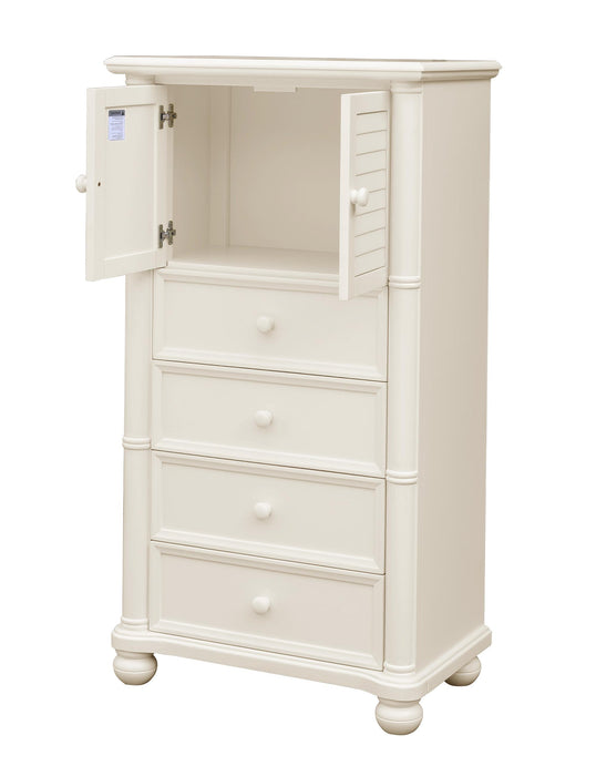 Sunset Trading Ice Cream at the Beach 5 Piece Queen Bedroom Set | Bed Dresser Mirror Storage Chest Nightstand