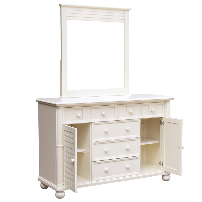 Sunset Trading Ice Cream at the Beach Dresser and Mirror | 5 Drawers 2 Cabinets | Fully Assembled