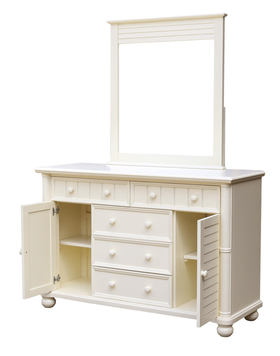 Sunset Trading Ice Cream at the Beach 5 Piece Queen Bedroom Set | Bed Dresser Mirror Storage Chest Nightstand