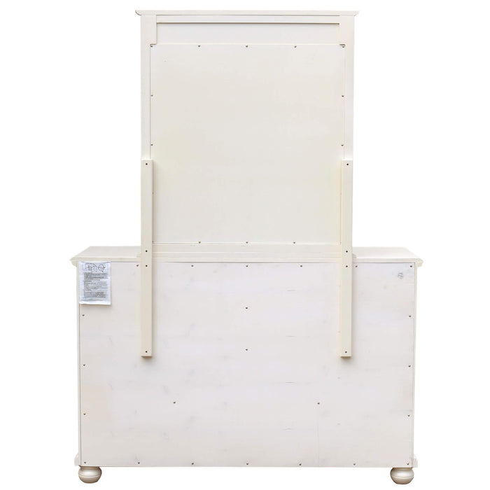 Sunset Trading Ice Cream at the Beach Dresser and Mirror | 5 Drawers 2 Cabinets | Fully Assembled