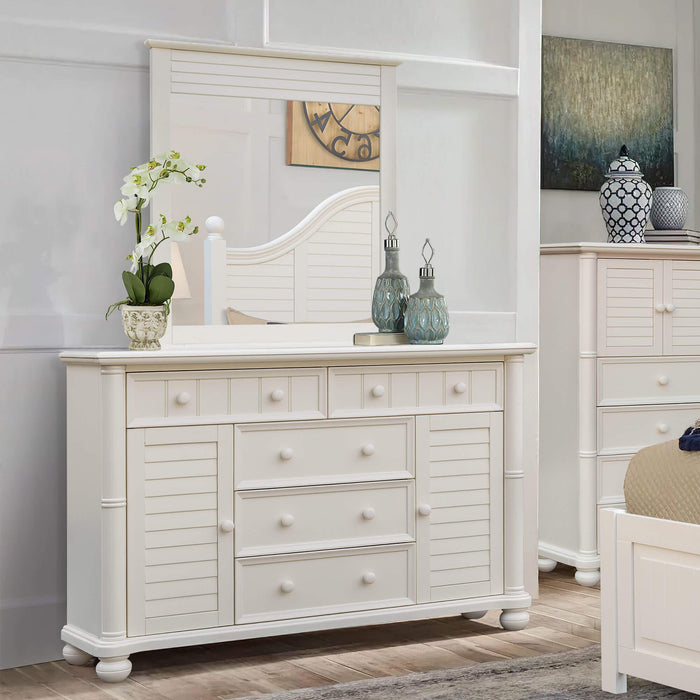 Sunset Trading Ice Cream at the Beach Dresser and Mirror | 5 Drawers 2 Cabinets | Fully Assembled