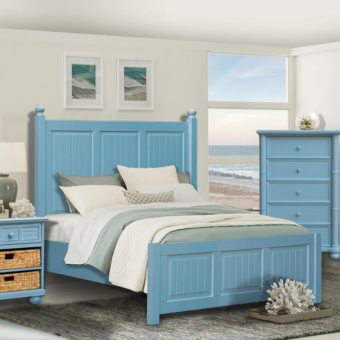 Sunset Trading Cool Breeze Twin Bed | Beach Blue Wood