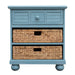 Sunset Trading Cool Breeze Nightstand | 2 Shelf Baskets Drawer | End Table | Beach Blue | Fully Assembled -  Chapter 11 Furniture (Lewiston, Maine)