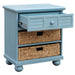 Sunset Trading Cool Breeze Nightstand | 2 Shelf Baskets Drawer | End Table | Beach Blue | Fully Assembled -  Chapter 11 Furniture (Lewiston, Maine)