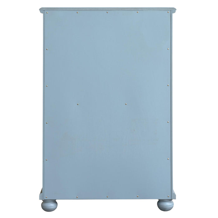 Sunset Trading Cool Breeze 5 Drawer Bedroom Chest | Beach Blue | Fully Assembled