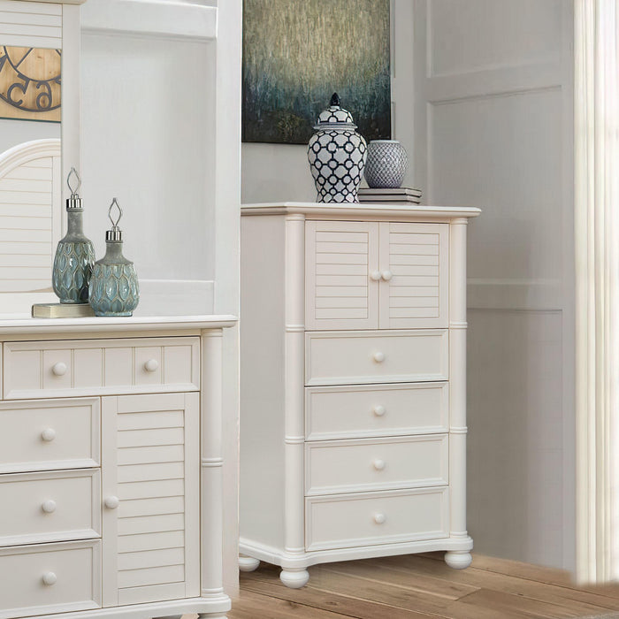Sunset Trading Ice Cream at the Beach Bedroom Chest | 4 Drawers 2 Cabinets | Fully Assembled
