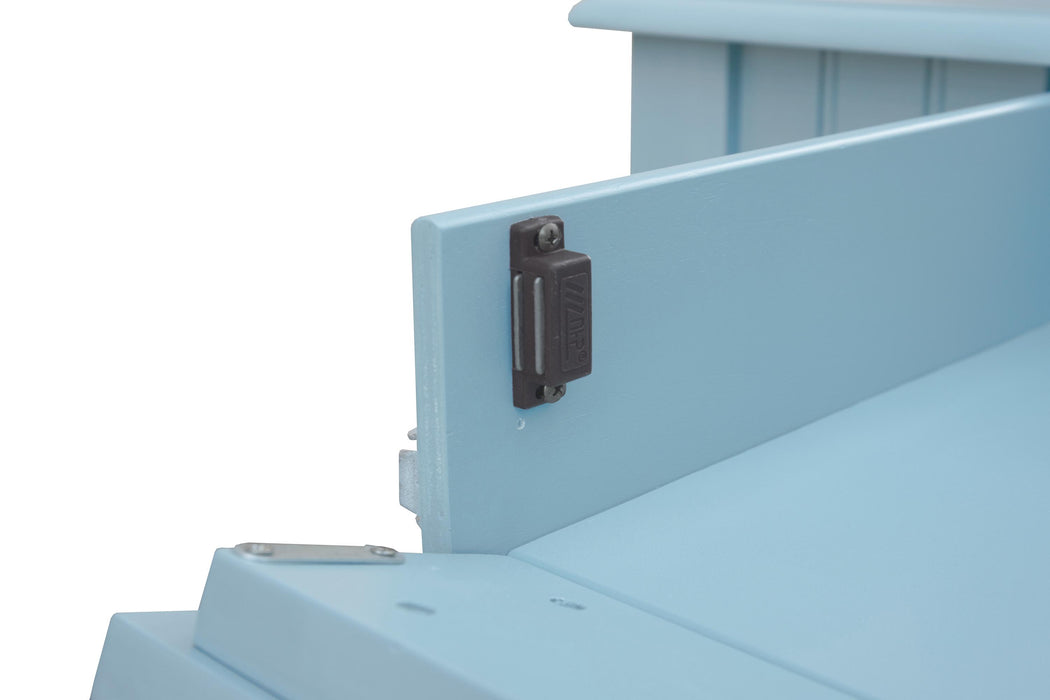 Sunset Trading Cool Breeze Computer Desk and Chair | Vanity | Beach Blue | Fully Assembled