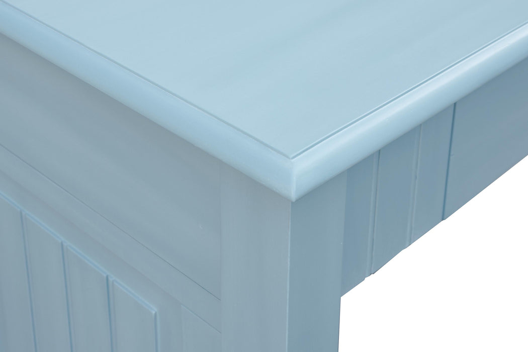 Sunset Trading Cool Breeze Computer Desk and Chair | Vanity | Beach Blue | Fully Assembled