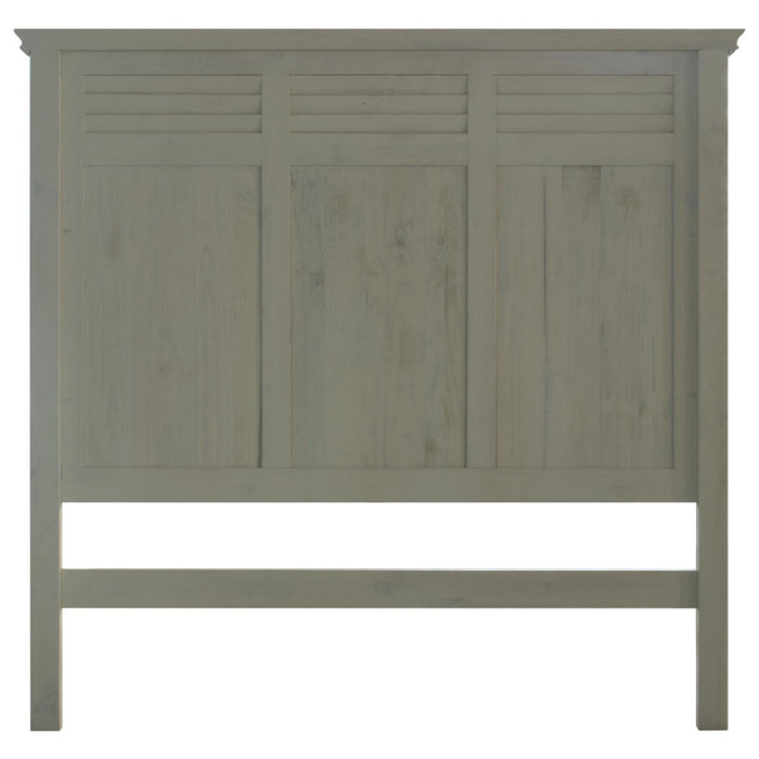 Sunset Trading Shades of Sand Queen Bed | Cream/Walnut Brown Solid Wood