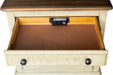 Sunset Trading Shades of Sand 3 Drawer Nightstand | Cream/Walnut Brown Solid Wood -  Chapter 11 Furniture (Lewiston, Maine)