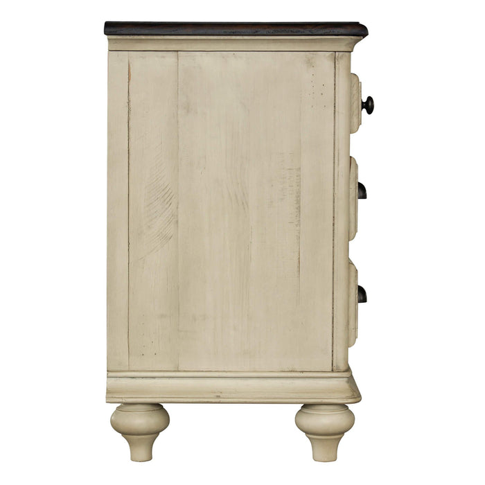 Sunset Trading Shades of Sand 3 Drawer Nightstand | Cream/Walnut Brown Solid Wood -  Chapter 11 Furniture (Lewiston, Maine)