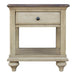 Sunset Trading Shades of Sand End Table | Drawer Shelf | Cream/Walnut Brown Solid Wood -  Chapter 11 Furniture (Lewiston, Maine)