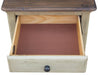 Sunset Trading Shades of Sand End Table | Drawer Shelf | Cream/Walnut Brown Solid Wood -  Chapter 11 Furniture (Lewiston, Maine)