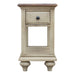 Sunset Trading Shades of Sand End Table | Narrow Nightstand | Drawer Shelf | Cream/Walnut Brown Solid Wood -  Chapter 11 Furniture (Lewiston, Maine)