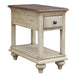 Sunset Trading Shades of Sand End Table | Narrow Nightstand | Drawer Shelf | Cream/Walnut Brown Solid Wood -  Chapter 11 Furniture (Lewiston, Maine)